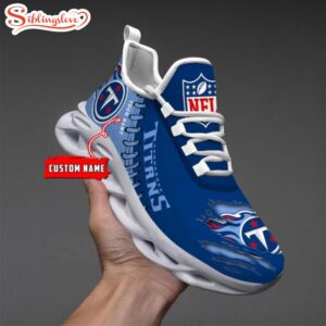 Custom Name NFL Tennessee Titans Max Soul Shoes