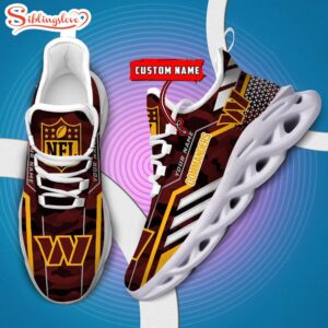 Custom Name NFL Washington Commanders Clunky Max Soul Shoes