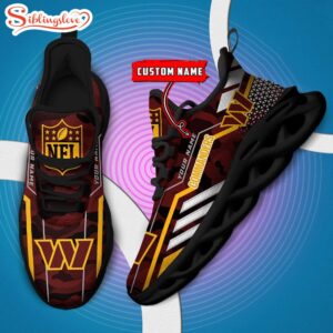 Custom Name NFL Washington Commanders Clunky Max Soul Shoes