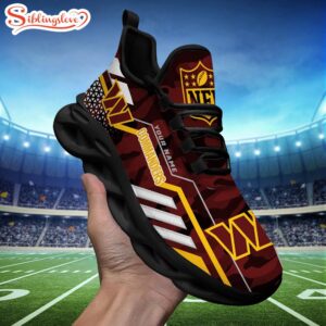 Custom Name NFL Washington Commanders Clunky Max Soul Shoes