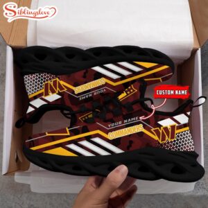 Custom Name NFL Washington Commanders Clunky Max Soul Shoes