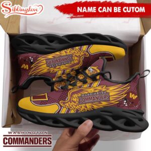 Custom Name NFL Washington Commanders Max Soul Shoes For Men And Women