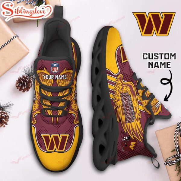 Custom Name NFL Washington Commanders Max Soul Shoes For Men And Women