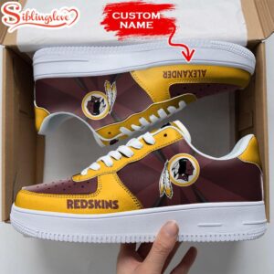 Custom Name NFL Washington Redskins Football Air Force 1 Shoes Gift For Fans