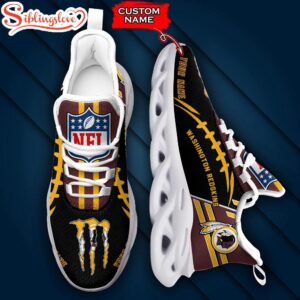 Custom Name NFL Washington Redskins Max Soul Shoes For Men And Women