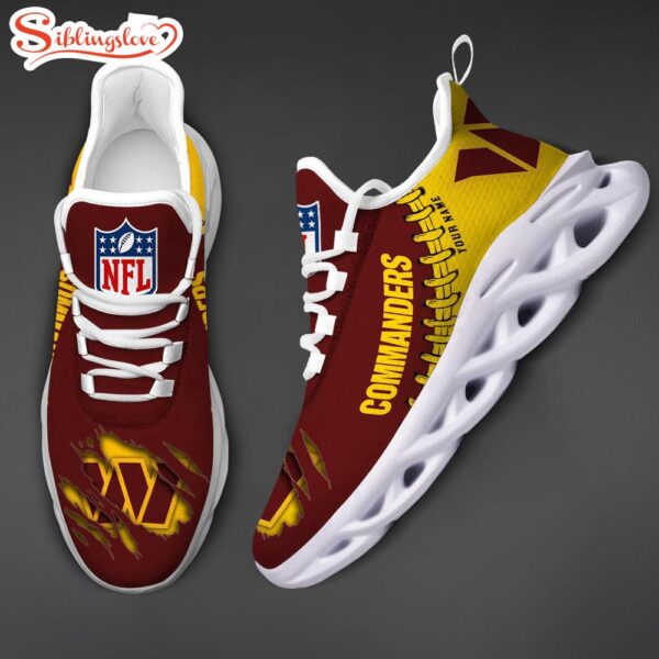 Custom Name NFL Washington Redskins Max Soul Shoes