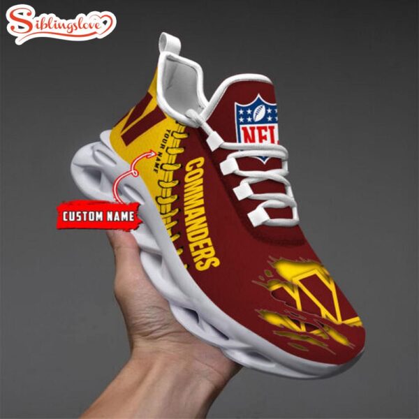 Custom Name NFL Washington Redskins Max Soul Shoes