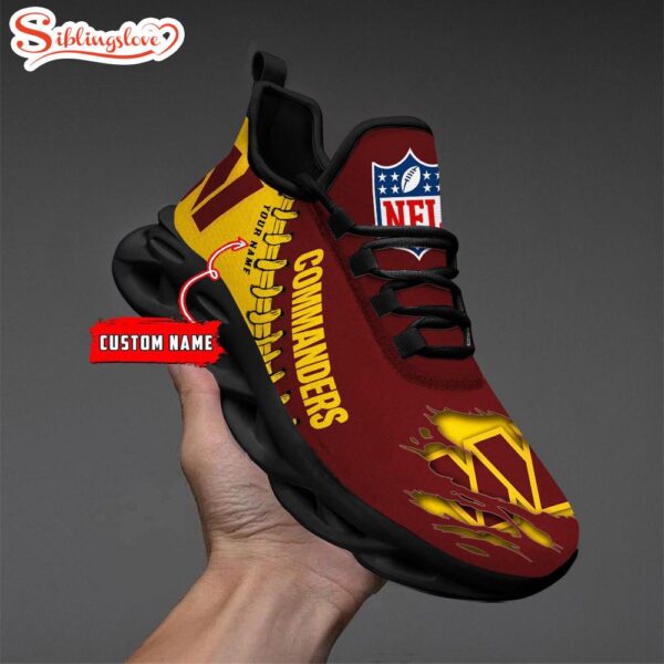 Custom Name NFL Washington Redskins Max Soul Shoes