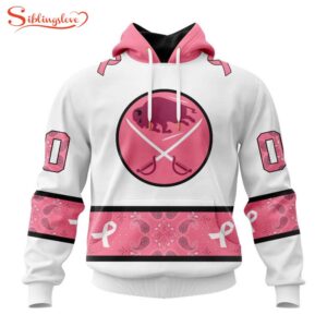 Custom Name NHL Buffalo Sabres In October We Wear pink Breast Cancer 3D Hoodie Shirt