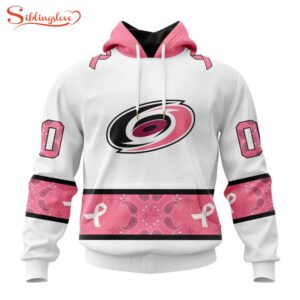 Custom Name NHL Carolina Hurricanes In October We Wear pink Breast Cancer 3D Hoodie Shirt