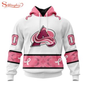 Custom Name NHL Colorado Avalanche In October We Wear pink Breast Cancer 3D Hoodie Shirt