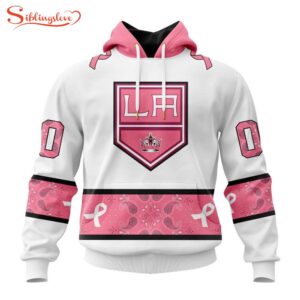 Custom Name NHL Los Angeles Kings In October We Wear pink Breast Cancer 3D Hoodie Shirt