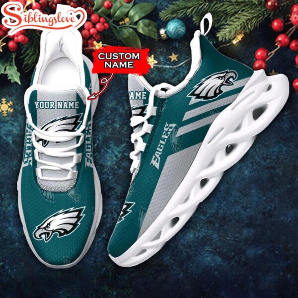 Custom Name Philadelphia Eagles NFL New Football Team Christmas Max Soul Shoes