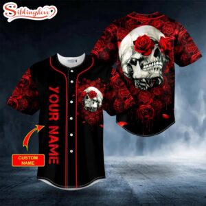 Custom Name Rose Skull Halloween…