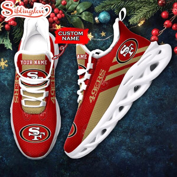 Custom Name San Francisco 49ers NFL New Football Team Christmas Max Soul Shoes