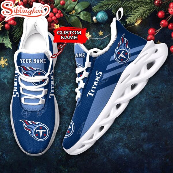 Custom Name Tennessee Titans NFL New Football Team Christmas Max Soul Shoes