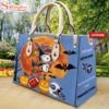 Custom Name Tennessee Titans NFL Snoopy Halloween Women Leather Hand Bag