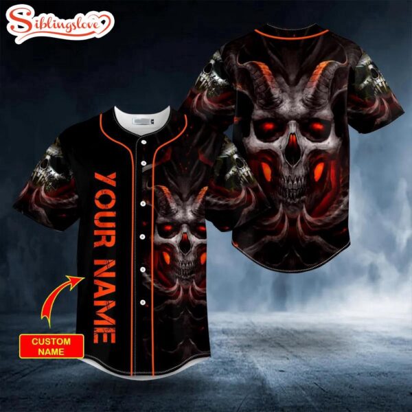 Custom Name The Hollow King Corrupter Skull Halloween Baseball Jersey Shirt