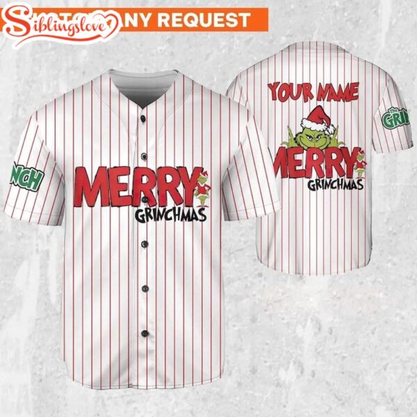 Customized Grinch The Funny Character Baseball Jersey