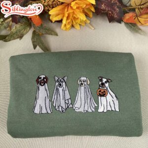 Cute Ghost Dog Halloween Embroidered…