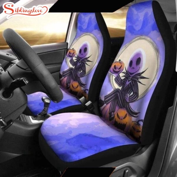 Cute Pumpkin King Jack Skellington  Cartoon Seat Cover Car Decor