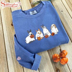 Cute Rabbit Ghost Halloween Embroidered…