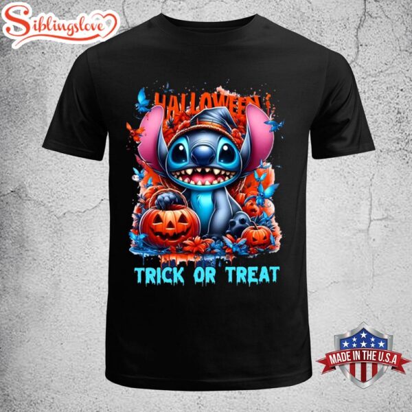 Cute Stitch Trick Or Treat Halloween Day Unisex T-Shirt