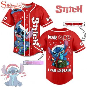 Cutsom Name And Number Christmas Stitch Jersey Shirt