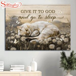 Dandelion Field Painting Sleeping Cat…