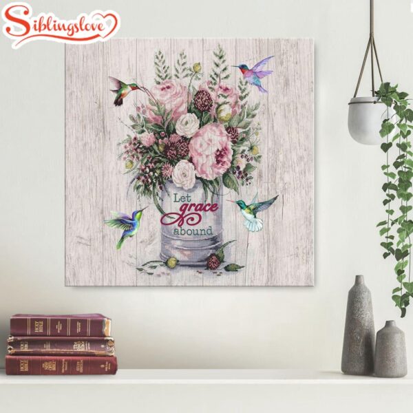 Decor Let Grace Abound Canvas Wall Art