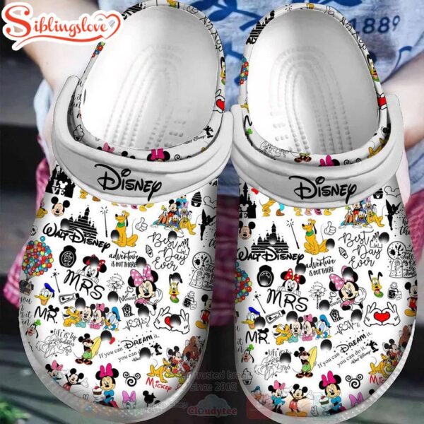 Disney Mickey Fuzzy Clogs Shoes Comfortable Cartoon Gift Shoes