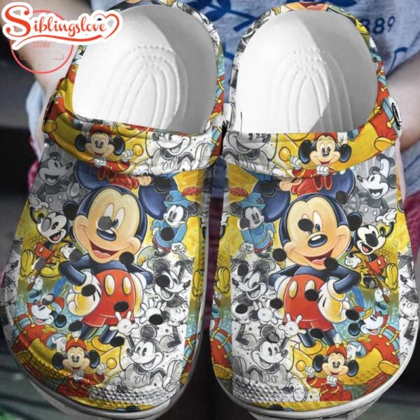 Disney Mickey Mouse Fuzzy Clogs Shoes Comfortable Cartoon Gift Shoes