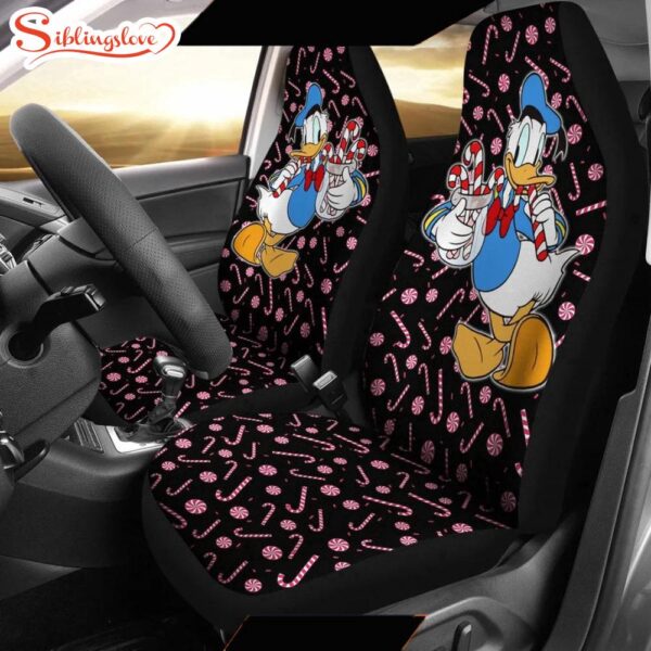 Donald Ducky Holding Candy  Cartoon Seat Cover Car Decor