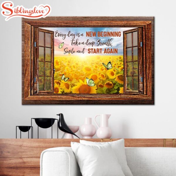 Every Day Is A New Beginning Canvas Wall Art