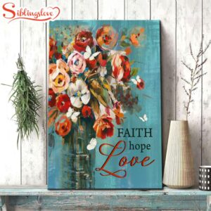 Faith Hope Love Butterfly Rose…