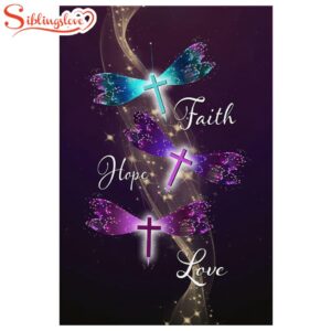 Faith Hope Love Dragonfly Canvas…