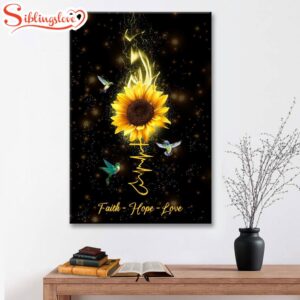 Faith Hope Love Hummingbird Sunflower…