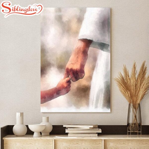 Faith Of A Child Jesus Hold Your Hand Canvas Wall Art