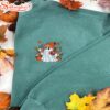 Fall Ghost Embroidered Halloween Sweatshirt Fashion Style