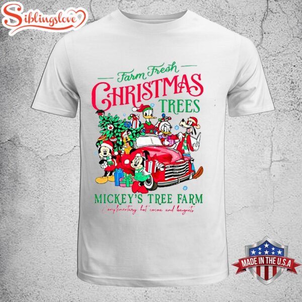 Farm Fresh Christmas Trees Mickey Donald Duck Classic T-Shirt, Hodliday Shirt For Men Women