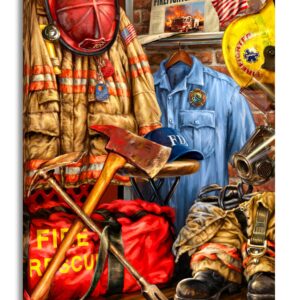 Firefighter Canvas Wall Art