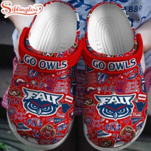 Florida Atlantic Owls NCAA Sport Clogs Shoes Comfortable For Men Women