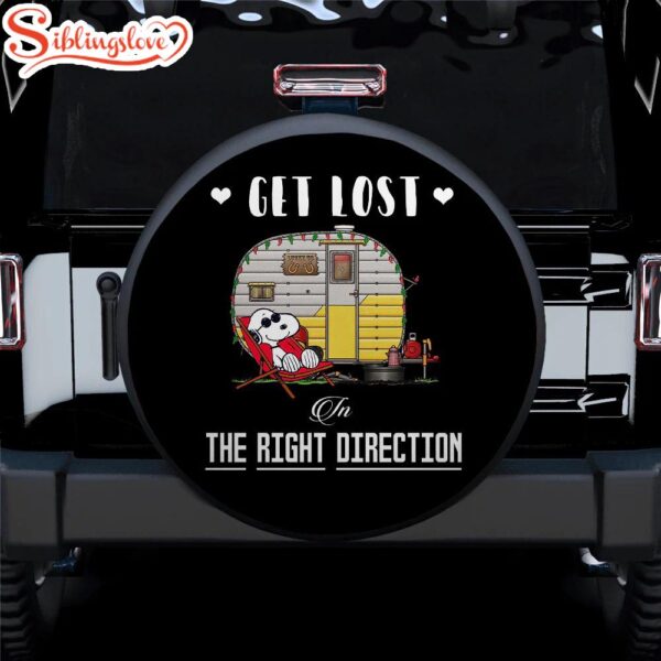 Get Lost Snoopy Car Spare Tire Covers Gift For Campers