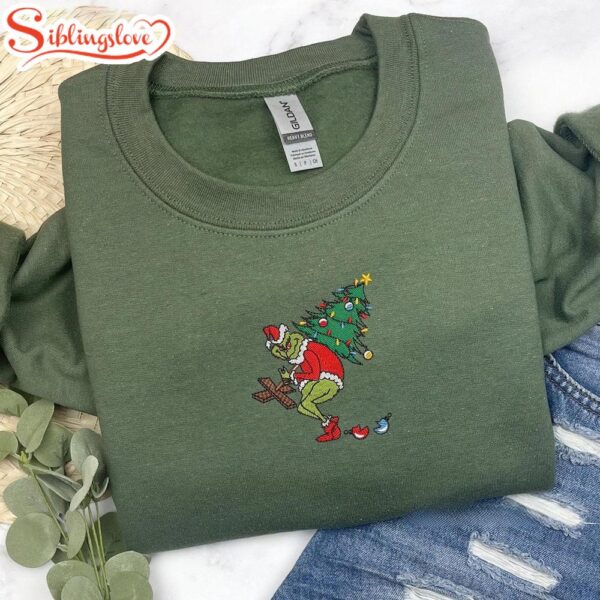 Ginchy Pine Tree Whoville Women Embroidered Sweatshirt Gift