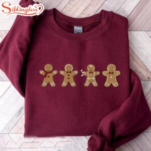 Gingerbread Cookies Women Embroidered Sweatshirt Gift