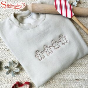 Gingerbread Men Women Embroidered Sweatshirt…