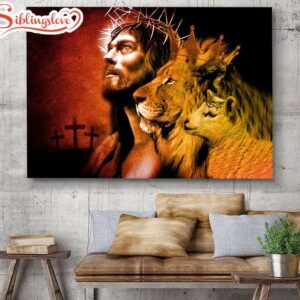 God Lion And Lamb Canvas…