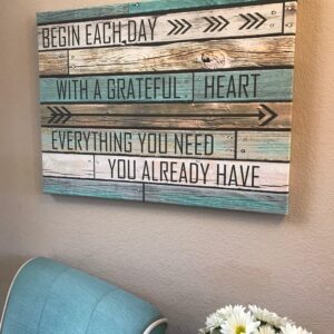 Grateful Heart Canvas Wall Art