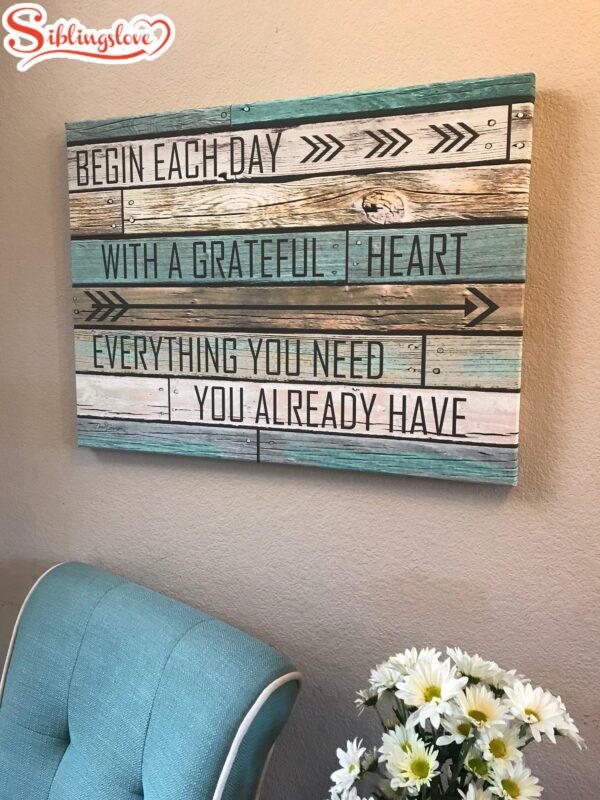 Grateful Heart Canvas Wall Art