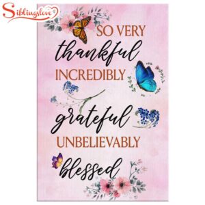 Grateful Thankful Blessed Blessed Canvas…